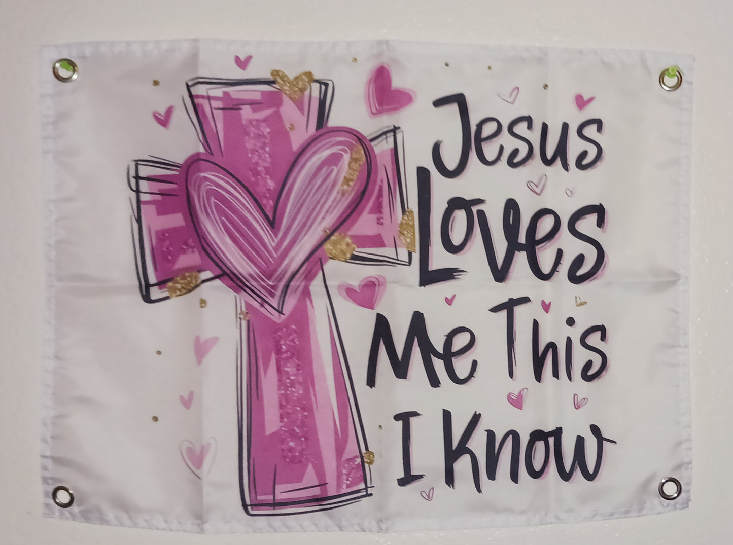 17x23 inches BANNER CROSS JESUS