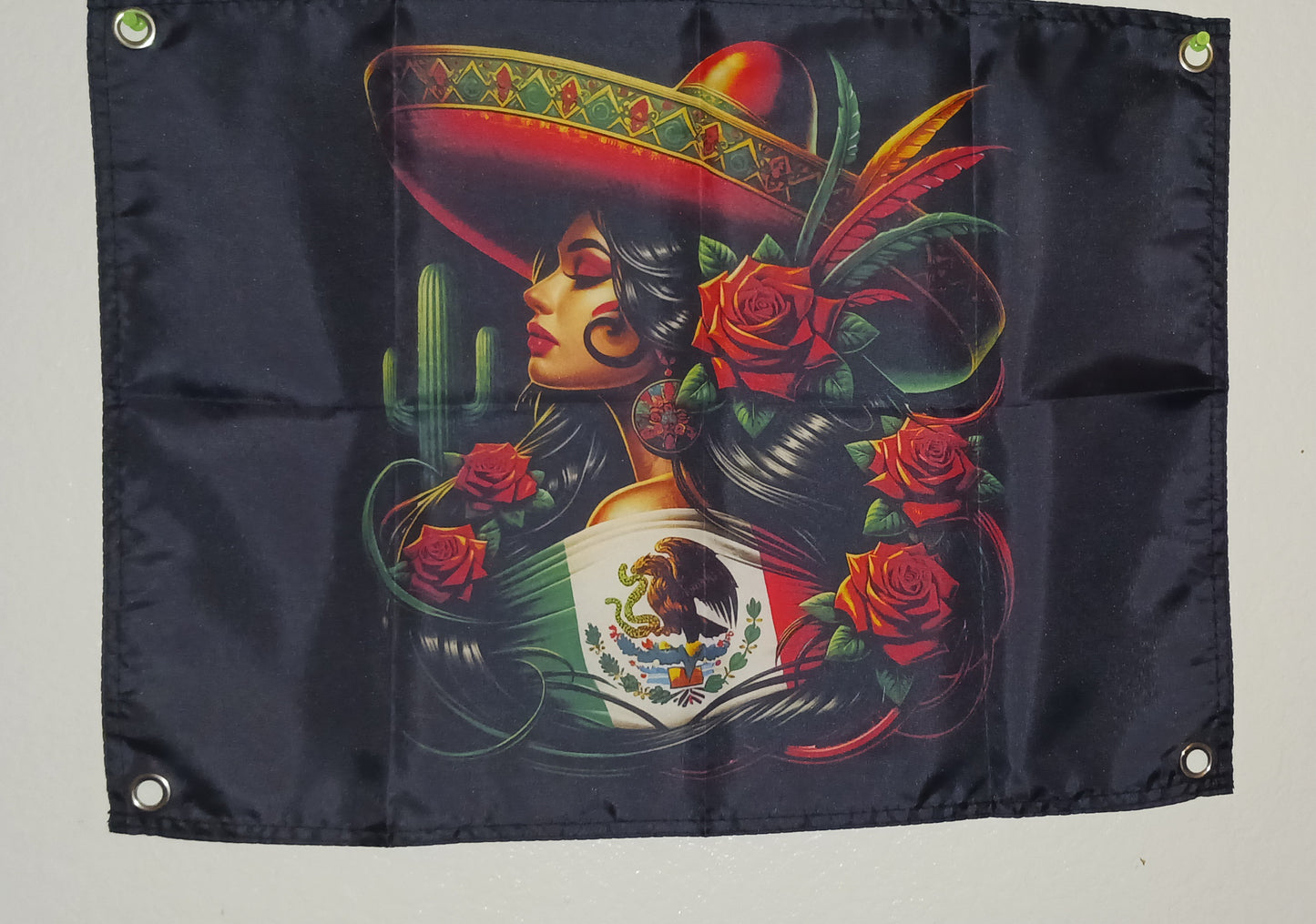 17x23 inches BANNER MEXICANA