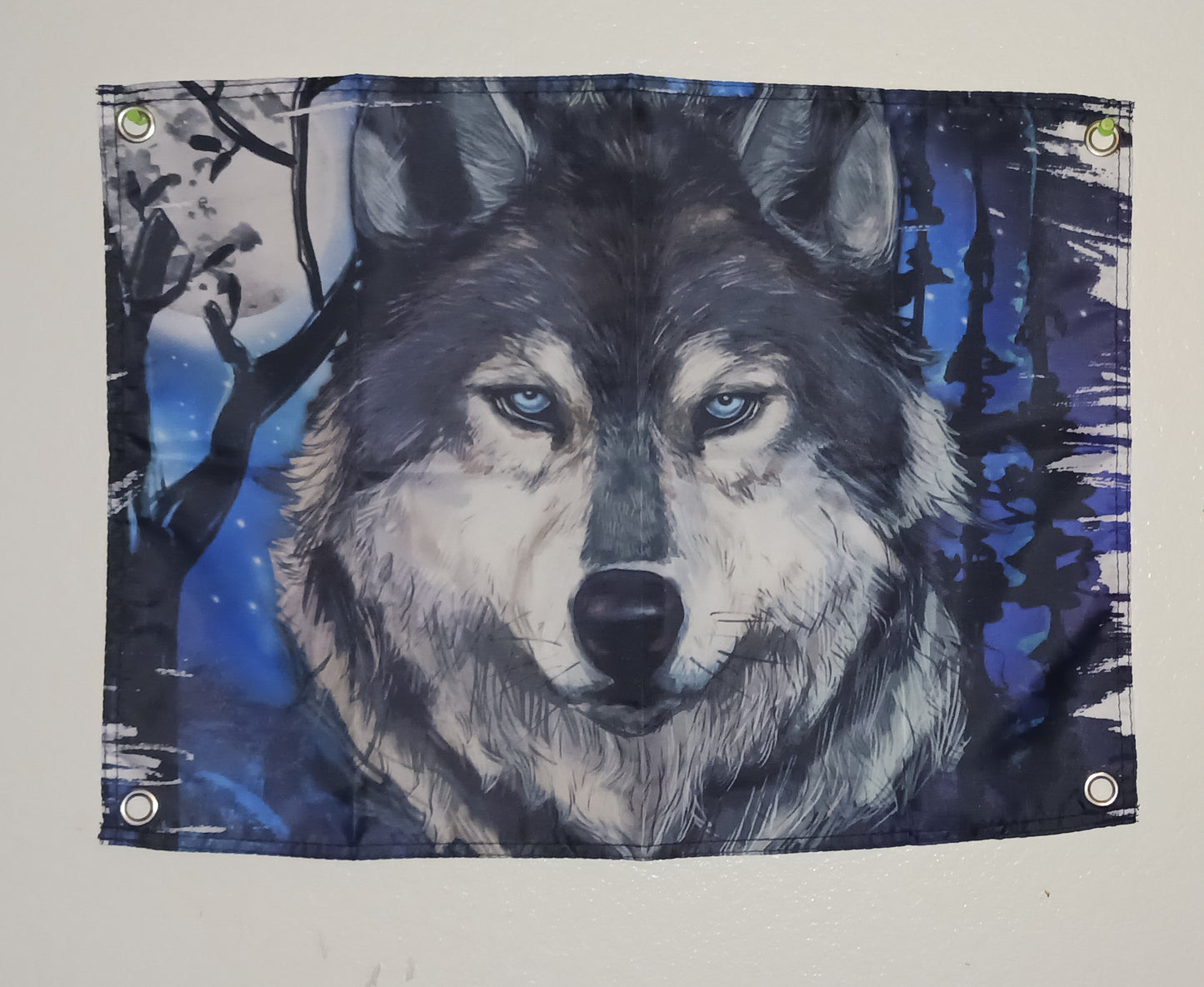 17x23 inches  BANNER WOLF